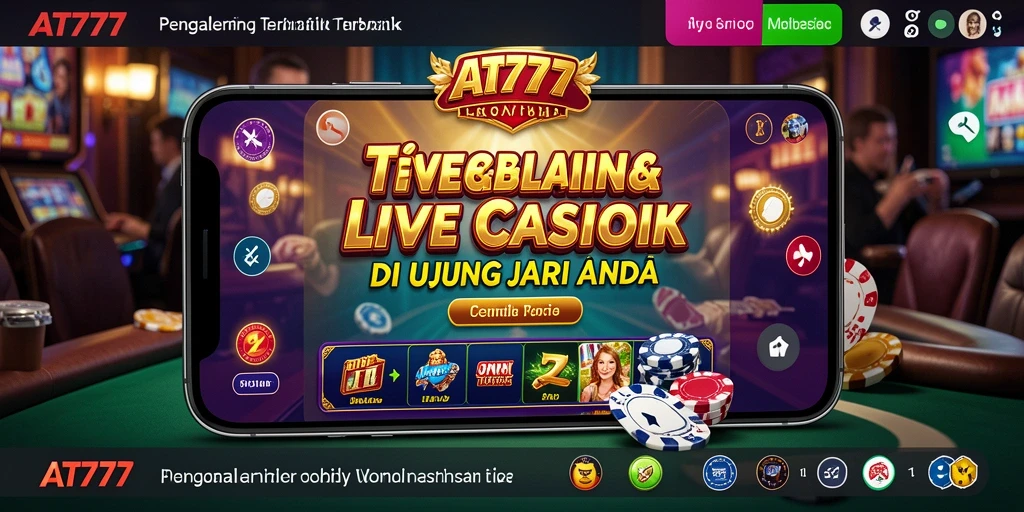 Screenshot gameplay AT777 menampilkan suasana Live Casino yang menarik.