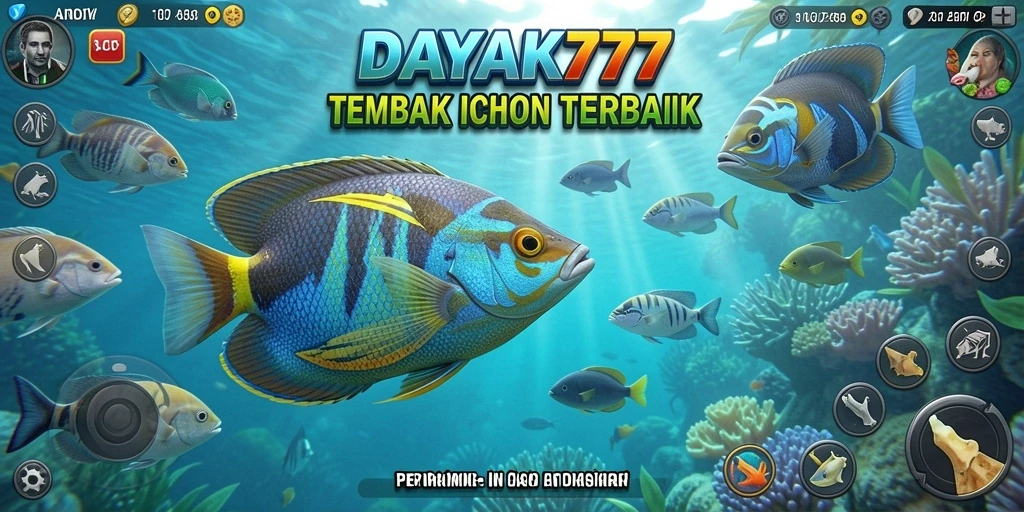 Tampilan gameplay seru di DAYAK777 dengan berbagai jenis ikan.