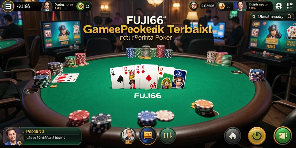 Tampilan menarik gameplay poker di FUJI66.