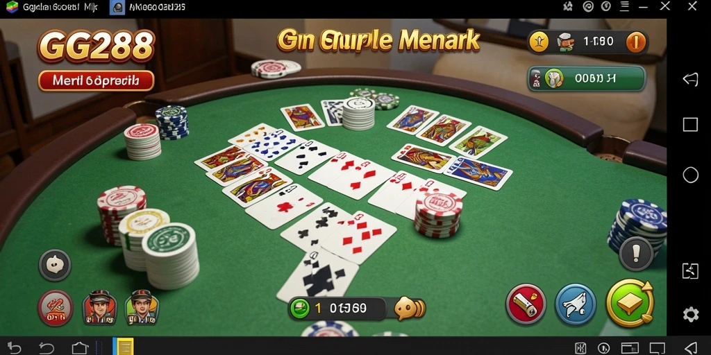 Tampilan gameplay Gaple yang seru dan interaktif dalam GG288.