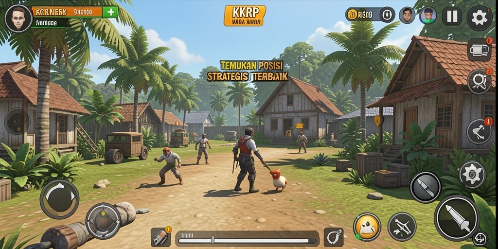 Tampilan gameplay mendebarkan dari KKRP dengan aksi TPS yang intens.