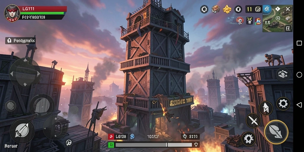 Tangkapan layar gameplay menara pertahanan yang menegangkan di LG111.
