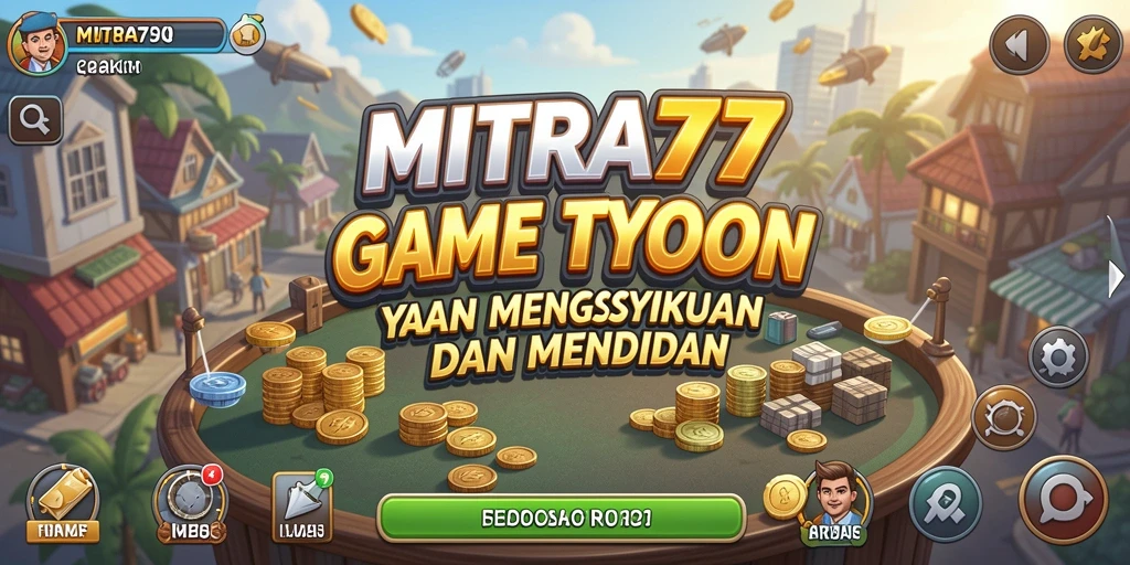 Tampilan menarik dari gameplay MITRA77 yang penuh strategi Tycoon.