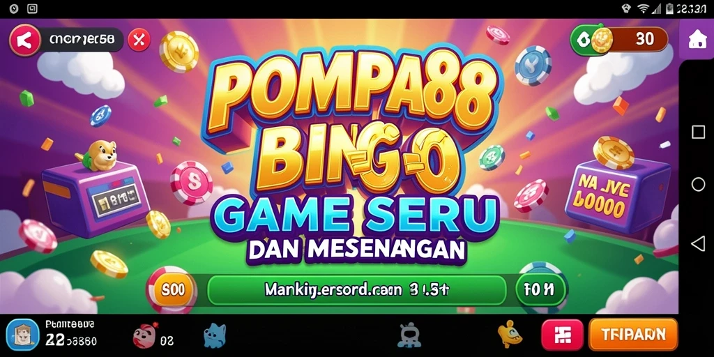 Tampilan gameplay Bingo yang memukau dan interaktif di POMPA88.