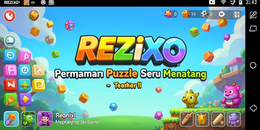 Tampilan gameplay REZIXO yang menantang dan menyenangkan.