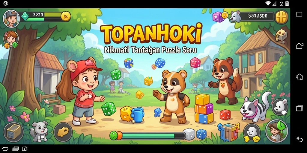 Tampilan gameplay seru dari TOPANHOKI yang menantang.